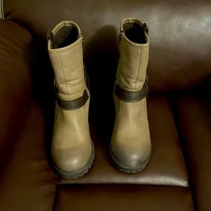 Taupe Edgy Boots size 9